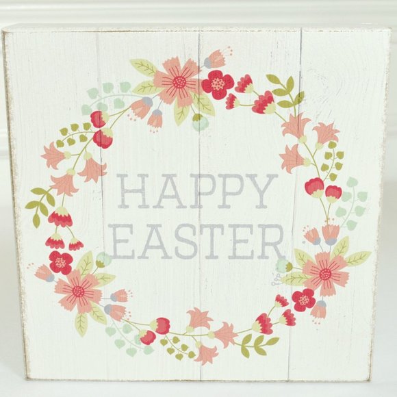 NEW Quill to Paper by Sixtrees Happy Easter Wooden Sign - Picture 1 of 4
